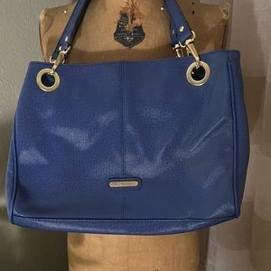 Liz Claiborne Royal Blue Shoulder Bag Gold Hardware